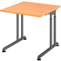 HAMMERBACHER ZS08 höhenverstellbarer Schreibtisch buche quadratisch, C-Fuß-Gestell grau 80,0 x 80,0 cm HAMMERBACHER ZS08 höhenverstellbarer Schreibtisch buche quadratisch, C-Fuß-Gestell grau 80,0 x 80,0 cm von HAMMERBACHER
