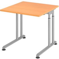 HAMMERBACHER ZS08 höhenverstellbarer Schreibtisch buche quadratisch, C-Fuß-Gestell silber 80,0 x 80,0 cm HAMMERBACHER ZS08 höhenverstellbarer Schreibtisch buche quadratisch, C-Fuß-Gestell silber 80,0 x 80,0 cm von HAMMERBACHER