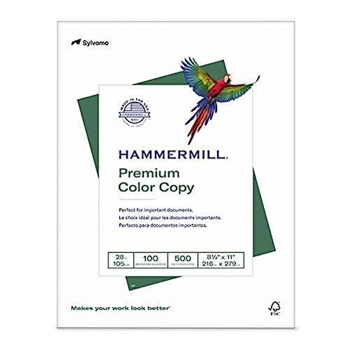 Hammermill Papier Premium Color Copy Papier 21,59 x 27,94 cm (8,5 x 11) 28lb - 1 Ream weiß von HAMMERMILL