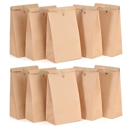 HAMOHTE Papiertüten Braun, 50 Stück Kraftpapiertüten mit 60 Aufkleber, Klein Geschenktüten Braune Tüten Papier, Natürlich Kraftpapier Tüten Gift Bag für Kinder Geburtstag DIY Geschenk HAMOHTE Papiertüten Braun, 50 Stück Kraftpapiertüten mit 60 Aufkleber, Klein Geschenktüten Braune Tüten Papier, Natürlich Kraftpapier Tüten Gift Bag für Kinder Geburtstag DIY Geschenk von HAMOHTE