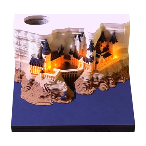 3D Kalender 2025, 3D Notizblock Haftnotizen Kalender mit LED, 3D Memo Pad Papier Carving Art Notizen Kalender Papierkunst Schloss Dekoration, DIY Kreativer Papierskulptur Kunstwerke 3D Kalender 2025, 3D Notizblock Haftnotizen Kalender mit LED, 3D Memo Pad Papier Carving Art Notizen Kalender Papierkunst Schloss Dekoration, DIY Kreativer Papierskulptur Kunstwerke von HAMON