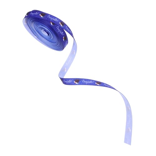 HAMPPLIES 1 Rolle Geschenkband für Abschlusssaison Band-Abschlussfeier breites Band Abschlussband-Krawatte Bandabschluss Staffelungsband Kräuselband zum Einwickeln Wickelband Polyester Blue von HAMPPLIES