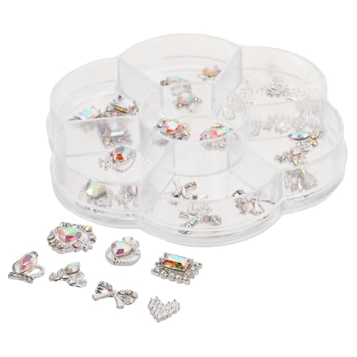 HAMPPLIES 1 Schachtel Strass Nagel Charms Herz Schleife Krone Nagel Schmuck aus Langlebiger Legierung für DIY Maniküre und Bastelverzierung Funkelnde Nail Art Accessoires für Frauen HAMPPLIES 1 Schachtel Strass Nagel Charms Herz Schleife Krone Nagel Schmuck aus Langlebiger Legierung für DIY Maniküre und Bastelverzierung Funkelnde Nail Art Accessoires für Frauen von HAMPPLIES