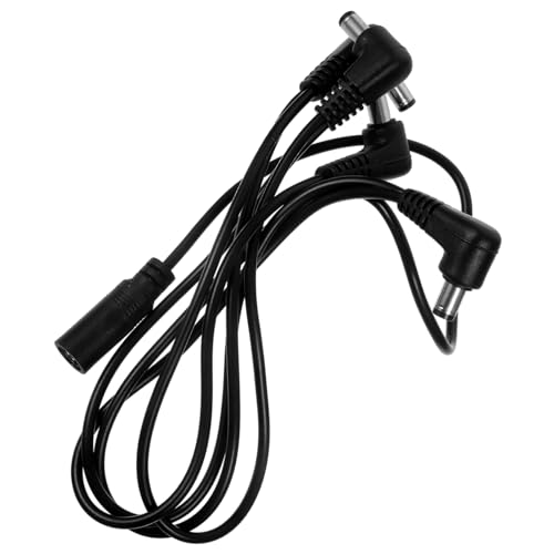 HAMPPLIES 1 Stück Kabel für Gitarre Stromversorgungskabel für Effektpedale Schwarz Langlebig Leicht und Tragbar für Musiker und Einfach zu Verwenden von HAMPPLIES