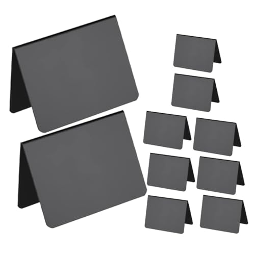 HAMPPLIES 10 Stück Mini-Tafelschild löschbar Tafelzeichen Whiteboard Wohnkultur Zeichenbrett Tafel für den Desktop Tisch Tafel Zeichen Tafelschild für Tisch Kreidebrett PVC Schwarz HAMPPLIES 10 Stück Mini-Tafelschild löschbar Tafelzeichen Whiteboard Wohnkultur Zeichenbrett Tafel für den Desktop Tisch Tafel Zeichen Tafelschild für Tisch Kreidebrett PVC Schwarz von HAMPPLIES