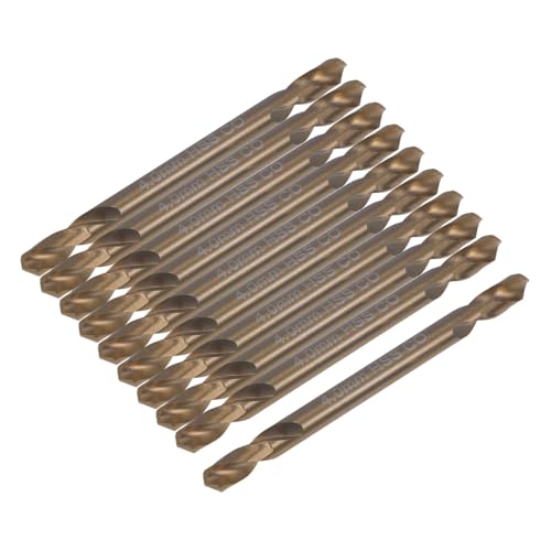 HAMPPLIES 10 Stück Teiliges Bohrerset Metallbohrer aus Kobaltstahl Doppelseitige Spiralbohrer Langlebig und Widerstandsfähig Geeignet für Gehärteten Stahl Aluminium Kunststoff und Holz von HAMPPLIES