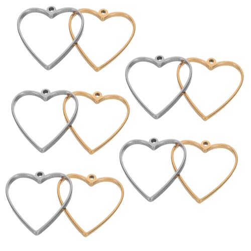 HAMPPLIES 10 Stück Teiliges Herzförmige Bezel Anhänger Hohl Gestaltete Schmuckrahmen für DIY Basteln Rostbeständig Leicht Hypoallergen Offene Rahmen für Halsketten und Ohrringe HAMPPLIES 10 Stück Teiliges Herzförmige Bezel Anhänger Hohl Gestaltete Schmuckrahmen für DIY Basteln Rostbeständig Leicht Hypoallergen Offene Rahmen für Halsketten und Ohrringe von HAMPPLIES