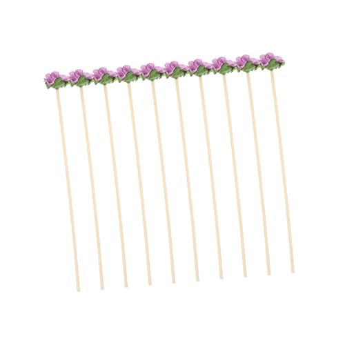 HAMPPLIES 10 Stück Teiliges Rattanstäbchen Aromadiffuser Ersatzstäbchen Natürliches Duftöl Diffusor Zubehör mit Blumenmuster für Langanhaltenden Raumduft und Entspannende Atmosphäre von HAMPPLIES