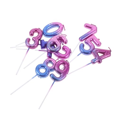 HAMPPLIES 10 Stück Teiliges Zahlenkerzen mit Farbverlauf Blau-violett Kreative Geburtstagskerzen für Kuchen Stabile Basis Vielseitige Dekoration für Partys und Jubiläen Thematische Cake HAMPPLIES 10 Stück Teiliges Zahlenkerzen mit Farbverlauf Blau-violett Kreative Geburtstagskerzen für Kuchen Stabile Basis Vielseitige Dekoration für Partys und Jubiläen Thematische Cake von HAMPPLIES