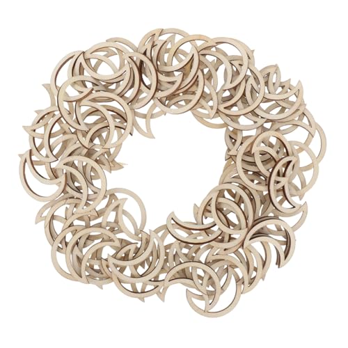 HAMPPLIES 100 Stück DIY Mondförmiges Ornament Hohlholz Bastelstücke Unvollendete Mondholzspäne Für DIY Home Hochzeitsfeier Dekoration HAMPPLIES 100 Stück DIY Mondförmiges Ornament Hohlholz Bastelstücke Unvollendete Mondholzspäne Für DIY Home Hochzeitsfeier Dekoration von HAMPPLIES