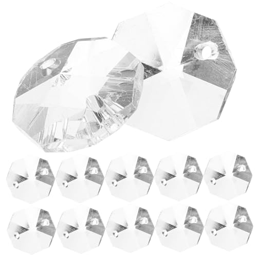 HAMPPLIES 100 Stück Glasperlen Vorhang Doppellochige Perlen für Diy Schmuck und Raumdekoration für Feste und Besondere Anlässe von HAMPPLIES