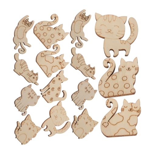 HAMPPLIES 100 Stück Holztiere Basteln Unbehandelte Holzplättchen Tiere zum Bemalen DIY Holzfiguren für Kinderparty Dekoration Vielseitige Holz Ausschnitte für Malen Verzierung und von HAMPPLIES