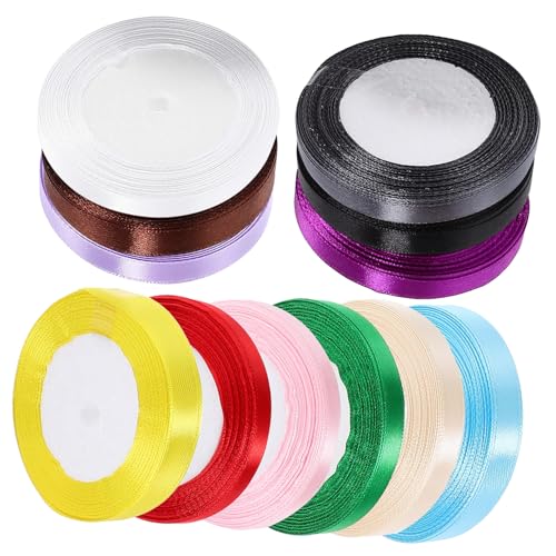 HAMPPLIES 12 Rollen Geschenkverpackung Rosa Burgund Weihnachten Mit Bogen Für Machen Gestaltetes Paketband Wickelband Geschenkband Zum Geburtstag Band Zum Basteln Bandurlaub Polyester von HAMPPLIES