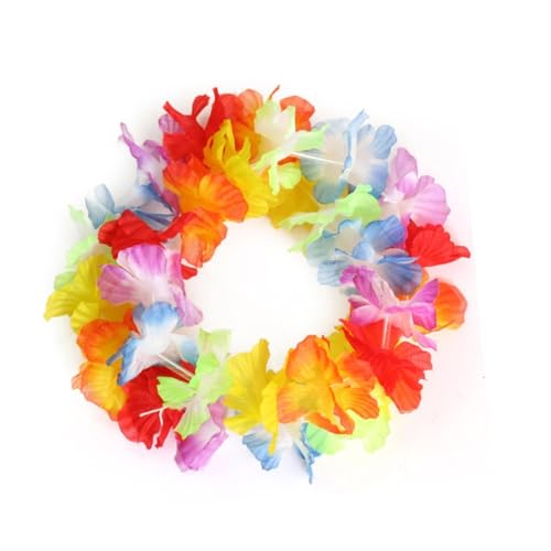 HAMPPLIES 12 Stück Teiliges Hawaii Blumenkranz Buntes Blumenkopfschmuck Leicht und Bequem für Luau Party Strandfest Tropische Dekoration und Sommerliche Feierlichkeiten von HAMPPLIES