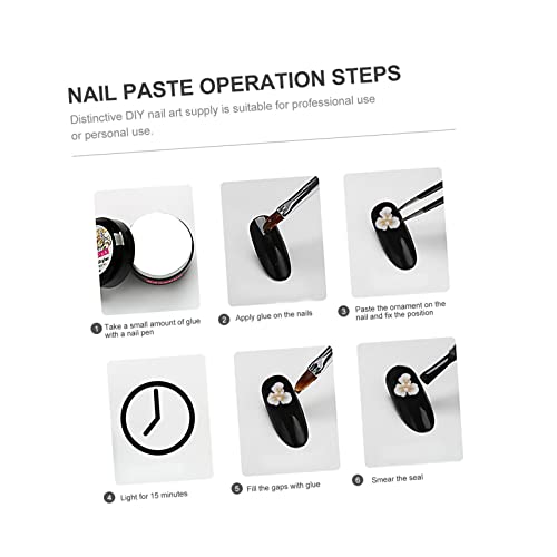 HAMPPLIES 12 Stück Teiliges Nail Art Dekor mit Blumen Perlencharms DIY Nagel Schmuck Farbige Maniküre Verzierungen in Schwarz Violett Weiß Gelb für Kreative Nagelkunst von HAMPPLIES