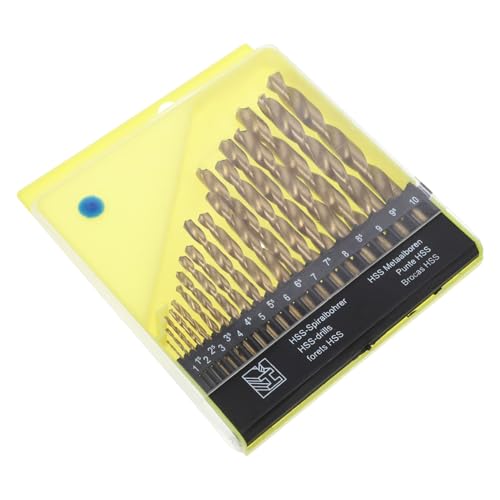 HAMPPLIES 19 Teiliges Cobalt Bohrer Set Hochgeschwindigkeitsstahl Spiralbohrer für Metall Holz Kunststoff Verschleißfest Präzise Platzsparend für Heimwerker und Anwendungen HAMPPLIES 19 Teiliges Cobalt Bohrer Set Hochgeschwindigkeitsstahl Spiralbohrer für Metall Holz Kunststoff Verschleißfest Präzise Platzsparend für Heimwerker und Anwendungen von HAMPPLIES