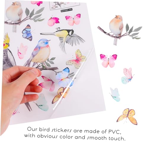 HAMPPLIES 2 Blätter Teiliges Bunte Vögel Fenstersticker mit Schmetterlingen Leicht Erhabene Tier Wandtattoos für Kinderzimmer Selbstklebend Detailreich Dekorativ für Glatte Oberflächen und HAMPPLIES 2 Blätter Teiliges Bunte Vögel Fenstersticker mit Schmetterlingen Leicht Erhabene Tier Wandtattoos für Kinderzimmer Selbstklebend Detailreich Dekorativ für Glatte Oberflächen und von HAMPPLIES