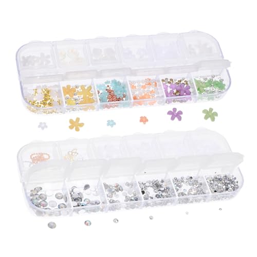 HAMPPLIES 2 Boxen Nail Art Charms Boxen mit Ab Diamanten Perlen Schmetterlingsblumen Langlebige Nageldekorationen für Frauen Profi Maniküre für Nageldesign Partys und Festliche Anlässe HAMPPLIES 2 Boxen Nail Art Charms Boxen mit Ab Diamanten Perlen Schmetterlingsblumen Langlebige Nageldekorationen für Frauen Profi Maniküre für Nageldesign Partys und Festliche Anlässe von HAMPPLIES