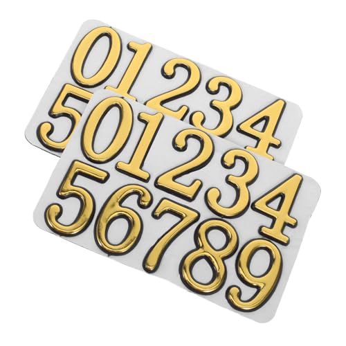 HAMPPLIES 2 Sätze Goldene Selbstklebende Hausnummern Wetterfeste Zahlenaufkleber für Briefkasten Tür und Wiederablösbare Adressetiketten für Außenbereich HAMPPLIES 2 Sätze Goldene Selbstklebende Hausnummern Wetterfeste Zahlenaufkleber für Briefkasten Tür und Wiederablösbare Adressetiketten für Außenbereich von HAMPPLIES