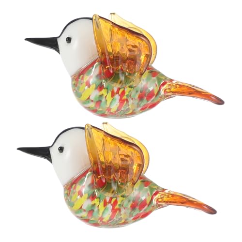 HAMPPLIES 2 Stück Buntglasornamente Dekoration -Schmuck Esstisch klein elegant Living Room Decoration wohnzimmerdeko fensterdeko hängende Vogelverzierung - aus Glas HAMPPLIES 2 Stück Buntglasornamente Dekoration -Schmuck Esstisch klein elegant Living Room Decoration wohnzimmerdeko fensterdeko hängende Vogelverzierung - aus Glas von HAMPPLIES