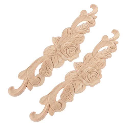 HAMPPLIES 2 Stück Holzornament Weißes Geschnitztes Rosen Applikation aus Holz Dekorativ für Schrank Kommode Tür Bett Vielseitig Einsetzbar Stilvoller Möbelaufsatz für Wohnkultur HAMPPLIES 2 Stück Holzornament Weißes Geschnitztes Rosen Applikation aus Holz Dekorativ für Schrank Kommode Tür Bett Vielseitig Einsetzbar Stilvoller Möbelaufsatz für Wohnkultur von HAMPPLIES