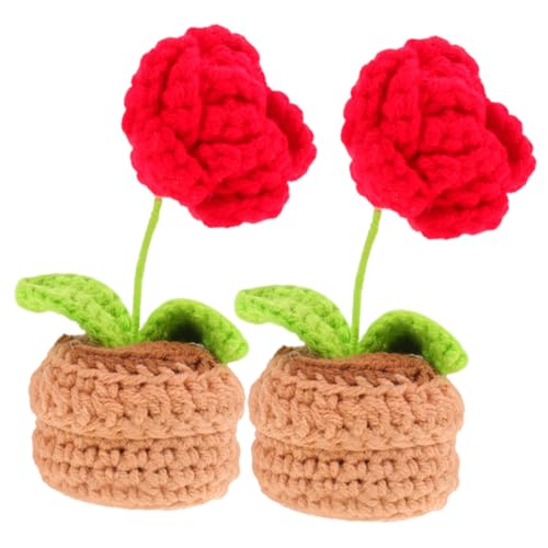 HAMPPLIES 2 Stück Mini -Topfblumen Gehäkelte Blumendekoration Blumendekorationen häkeln Blumen- eingetopft handgemachte Häkelblume handgewebte Blumen handgewebte Häkelblume Polyester HAMPPLIES 2 Stück Mini -Topfblumen Gehäkelte Blumendekoration Blumendekorationen häkeln Blumen- eingetopft handgemachte Häkelblume handgewebte Blumen handgewebte Häkelblume Polyester von HAMPPLIES