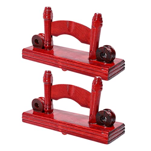 HAMPPLIES 2 Stück Ständer Orientalischer Halter Handfächerhalter Faltbarer Faltfächer Ausstellungsständer Fächerständer Faltfächerhalter Ständer Chinesischer Fächer Dekoständer Rot Holz von HAMPPLIES