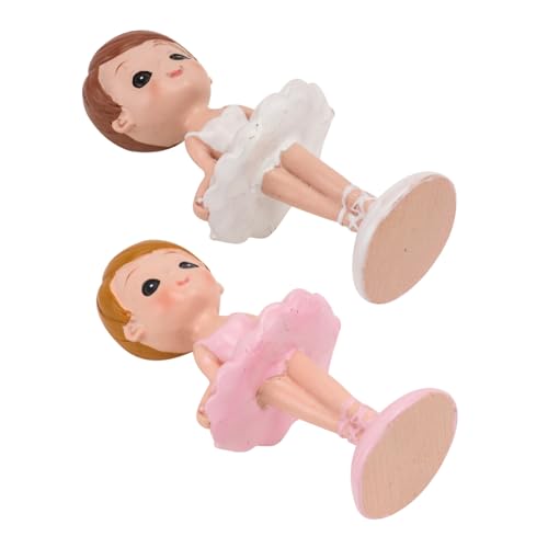 HAMPPLIES 2 Stücke Ballett Mädchen Dekofigur aus Stabilem Harz Bezaubernde Tortendeko für Geburtstagskuchen Multifunktionale Resin Desktop Verzierung in Rosa und Weiß für Party und HAMPPLIES 2 Stücke Ballett Mädchen Dekofigur aus Stabilem Harz Bezaubernde Tortendeko für Geburtstagskuchen Multifunktionale Resin Desktop Verzierung in Rosa und Weiß für Party und von HAMPPLIES