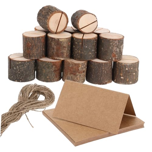 HAMPPLIES 20 Sätze Rustikale Tischkartenhalter aus Holz Baumstumpf Design Karten und Juteseil Wiederverwendbar für Hochzeiten Meetings und Vielseitige Tischdekoration HAMPPLIES 20 Sätze Rustikale Tischkartenhalter aus Holz Baumstumpf Design Karten und Juteseil Wiederverwendbar für Hochzeiten Meetings und Vielseitige Tischdekoration von HAMPPLIES