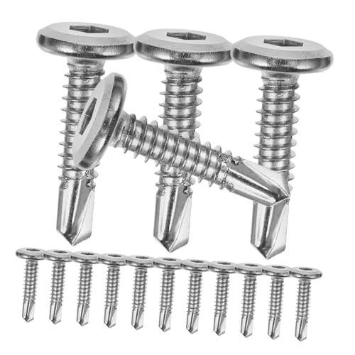 HAMPPLIES 20 Stück Teiliges Selbstschneidende Edelstahl Schrauben Flachrund Kopf mit Bohrspitze Robust für Metallzäune Kinderschutzgeländer und Torbefestigung Zeitsparend und Sicher HAMPPLIES 20 Stück Teiliges Selbstschneidende Edelstahl Schrauben Flachrund Kopf mit Bohrspitze Robust für Metallzäune Kinderschutzgeländer und Torbefestigung Zeitsparend und Sicher von HAMPPLIES