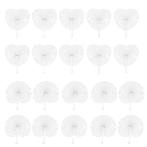 HAMPPLIES 20 Stück Weiße Faltfächer Herz und Rundform Handheld Papierfächer für Hochzeitsdekoration Partys und Diy Projekte Faltbar und Tragbar HAMPPLIES 20 Stück Weiße Faltfächer Herz und Rundform Handheld Papierfächer für Hochzeitsdekoration Partys und Diy Projekte Faltbar und Tragbar von HAMPPLIES