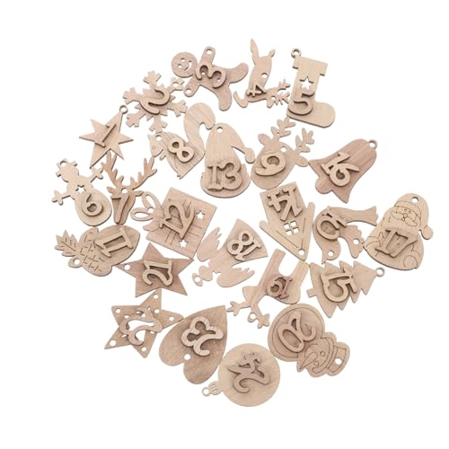 HAMPPLIES 24 Stück Teiliges Holz Adventskalender mit Zahlenanhängern Digitale Weihnachtsdeko zum Hängen Kreatives Xmas Ornament für Wohnzimmer Tür Fenster und Festliche Bastelgestaltung HAMPPLIES 24 Stück Teiliges Holz Adventskalender mit Zahlenanhängern Digitale Weihnachtsdeko zum Hängen Kreatives Xmas Ornament für Wohnzimmer Tür Fenster und Festliche Bastelgestaltung von HAMPPLIES