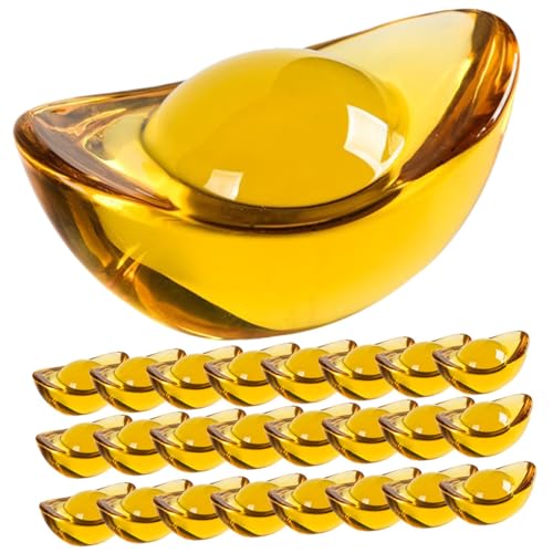 HAMPPLIES 25 Stück Teiliges Fengshui Kristall Yuanbao Goldbarrenförmige Mini Dekofiguren Feine Verarbeitung Kreatives Desktop Glücksornament für Wohn und Arbeitsräume HAMPPLIES 25 Stück Teiliges Fengshui Kristall Yuanbao Goldbarrenförmige Mini Dekofiguren Feine Verarbeitung Kreatives Desktop Glücksornament für Wohn und Arbeitsräume von HAMPPLIES