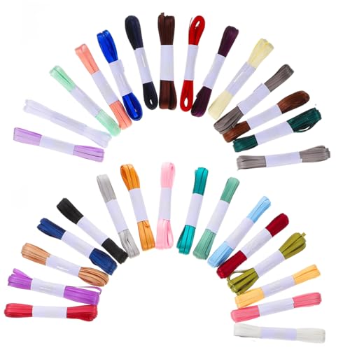 HAMPPLIES 30 Stück Geschenkverpackung Tagging Bänder zum Basteln Stoff Schwarz Nähen Bunte Bänder verschleißfestes Bastelband gestaltetes Paketband farbiges Band Geschenkband Polyester HAMPPLIES 30 Stück Geschenkverpackung Tagging Bänder zum Basteln Stoff Schwarz Nähen Bunte Bänder verschleißfestes Bastelband gestaltetes Paketband farbiges Band Geschenkband Polyester von HAMPPLIES
