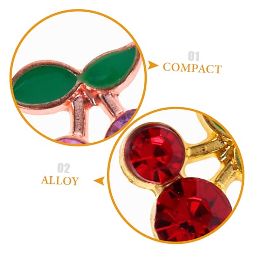 HAMPPLIES 32 Stück Teiliges Nagelschmuck Kirsche mit Goldenen und Roségoldenen Strasssteinen Nail Charms für Damen DIY Nageldesign Langlebige Legierung Einfache Anwendung Modischer HAMPPLIES 32 Stück Teiliges Nagelschmuck Kirsche mit Goldenen und Roségoldenen Strasssteinen Nail Charms für Damen DIY Nageldesign Langlebige Legierung Einfache Anwendung Modischer von HAMPPLIES