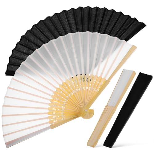HAMPPLIES 4 Stück Faltbarer Handfächer Retro Stil Set Chinesischer Fächer für Tanz Hochzeiten Partys und Dekoration Eleganter Klappfächer aus Satin und HAMPPLIES 4 Stück Faltbarer Handfächer Retro Stil Set Chinesischer Fächer für Tanz Hochzeiten Partys und Dekoration Eleganter Klappfächer aus Satin und von HAMPPLIES