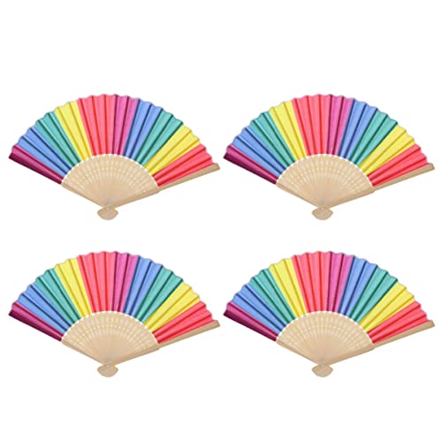 HAMPPLIES 4 Stück Regenbogen -knochen -fanspielzeug Lüfter Tragbar Faltungsfächer Regenbogen Kinderspielzeug Schmuckfächer Bunt Regenbogen-faltfächer Handgebläse Tanz-requisite HAMPPLIES 4 Stück Regenbogen -knochen -fanspielzeug Lüfter Tragbar Faltungsfächer Regenbogen Kinderspielzeug Schmuckfächer Bunt Regenbogen-faltfächer Handgebläse Tanz-requisite von HAMPPLIES