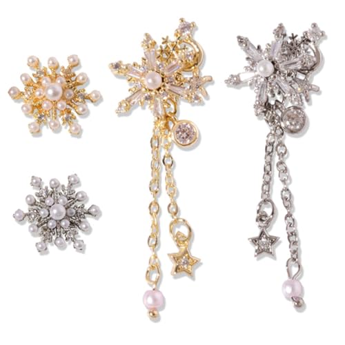 HAMPPLIES 4 Stück Teiliges Schneeflocken Nail Charms Nageldekorationen aus Glänzende DIY Nail Art Schmuck für Weihnachten Party Geburtstag Nagelzubehör HAMPPLIES 4 Stück Teiliges Schneeflocken Nail Charms Nageldekorationen aus Glänzende DIY Nail Art Schmuck für Weihnachten Party Geburtstag Nagelzubehör von HAMPPLIES