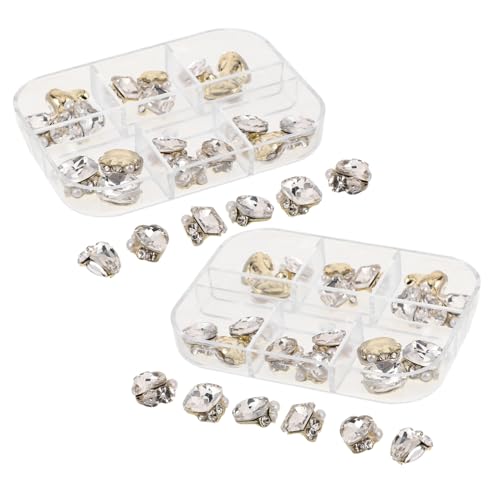 HAMPPLIES 48 Stück Teiliges Nail Glass Rhinestones Transparente Flache für DIY Nagelschmuck Nail Art Schmuckherstellung und Alltag HAMPPLIES 48 Stück Teiliges Nail Glass Rhinestones Transparente Flache für DIY Nagelschmuck Nail Art Schmuckherstellung und Alltag von HAMPPLIES
