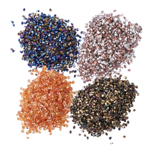 HAMPPLIES 4er Packung Maniküre Strasssteine Kristallspitzen Mikrozirkonium Nagelkunst DIY Glänzende Nagelsteine für Damen Gemischt Farben Regenbogenblau Regenbogengold Silberchampagner HAMPPLIES 4er Packung Maniküre Strasssteine Kristallspitzen Mikrozirkonium Nagelkunst DIY Glänzende Nagelsteine für Damen Gemischt Farben Regenbogenblau Regenbogengold Silberchampagner von HAMPPLIES