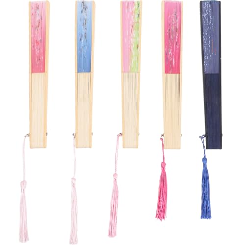 HAMPPLIES 5 Stück Fächerdekoration Anhänger Stil Seidenfächer Handtanz Damen Vintage Fächer Vintage Faltbare Handfächer Traditionelle Handfächer Faltbarer Stoff Handfächer Faltbar Antikes HAMPPLIES 5 Stück Fächerdekoration Anhänger Stil Seidenfächer Handtanz Damen Vintage Fächer Vintage Faltbare Handfächer Traditionelle Handfächer Faltbarer Stoff Handfächer Faltbar Antikes von HAMPPLIES