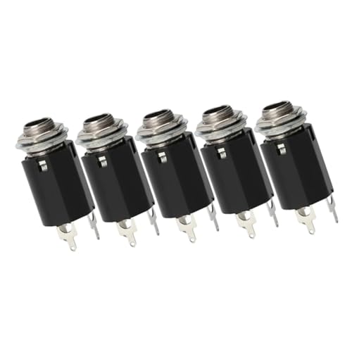 HAMPPLIES 5 Stück Gitarrenstecker Buchse Stereo Ausgang für Gitarre Ersatzteile für Gitarrenzubehör Langlebig und Praktisch für Reparatur und Austausch HAMPPLIES 5 Stück Gitarrenstecker Buchse Stereo Ausgang für Gitarre Ersatzteile für Gitarrenzubehör Langlebig und Praktisch für Reparatur und Austausch von HAMPPLIES