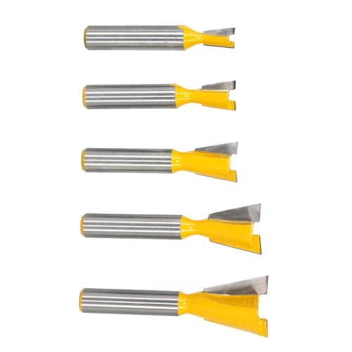 HAMPPLIES 5 Stück Teiliges Dovetail Fräser mit Gehärteten Hartmetallspitzen Gerader Schaft Präzise Holzfräser für Holzarbeiten für Kistenbau und Vielseitige Holzmaterialien HAMPPLIES 5 Stück Teiliges Dovetail Fräser mit Gehärteten Hartmetallspitzen Gerader Schaft Präzise Holzfräser für Holzarbeiten für Kistenbau und Vielseitige Holzmaterialien von HAMPPLIES