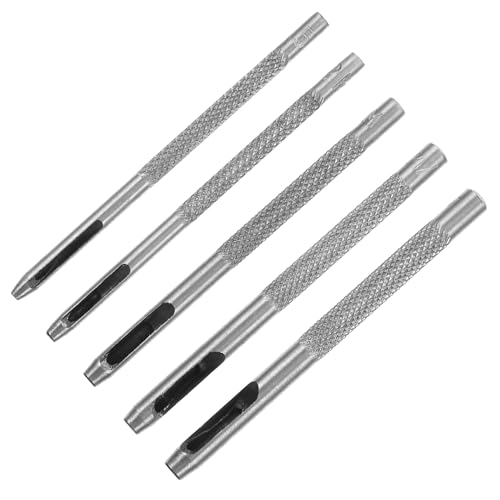 HAMPPLIES 5 Stück Teiliges Lochstanzer Set aus Hitzebehandeltem Runde Lochstanzer für Uhrenarmbänder und Gürtel Langlebige Ledertools für DIY Handarbeiten Einfach mit Hammer zu Verwenden HAMPPLIES 5 Stück Teiliges Lochstanzer Set aus Hitzebehandeltem Runde Lochstanzer für Uhrenarmbänder und Gürtel Langlebige Ledertools für DIY Handarbeiten Einfach mit Hammer zu Verwenden von HAMPPLIES