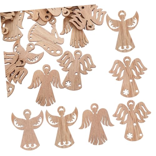 HAMPPLIES 50 Stück Unbearbeitete Holzscheiben Diy Holz Bastelbedarf für Kreative Raumdekoration für Handarbeiten Partys und Weihnachtsdeko von HAMPPLIES