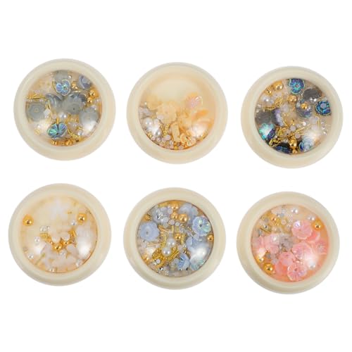 HAMPPLIES 6 Boxen Resin Nagel Schmuck Mix mit Nail Charms Perlen Blumen Nail Art Dekorationen für DIY Nageldesign Fingernägel und Fußnägel Nagelkunst Zubehör HAMPPLIES 6 Boxen Resin Nagel Schmuck Mix mit Nail Charms Perlen Blumen Nail Art Dekorationen für DIY Nageldesign Fingernägel und Fußnägel Nagelkunst Zubehör von HAMPPLIES