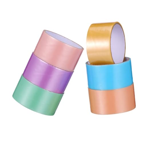 HAMPPLIES 6 Rollen Farbiges Klebeband Breit Tragbares DIY Klebestreifen für Kreative Projekte Entspannendes Leuchtendes Washi Tape für Scrapbooking und Dekoration pro Rolle HAMPPLIES 6 Rollen Farbiges Klebeband Breit Tragbares DIY Klebestreifen für Kreative Projekte Entspannendes Leuchtendes Washi Tape für Scrapbooking und Dekoration pro Rolle von HAMPPLIES