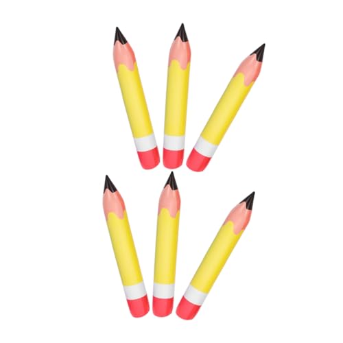 HAMPPLIES 6 Stück Aufblasbare Bleistifte aus PVC Große Dekoration für Schulanfang Classroom Requisiten für Einladende Lernumgebung HAMPPLIES 6 Stück Aufblasbare Bleistifte aus PVC Große Dekoration für Schulanfang Classroom Requisiten für Einladende Lernumgebung von HAMPPLIES
