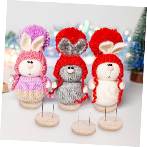 HAMPPLIES 6 Stück Teiliges Holzsockel Puppenständer Stabile Filzhalterung für Handgefertigte Puppen Displayständer für Häkel und Filzpuppe Zubehör von HAMPPLIES