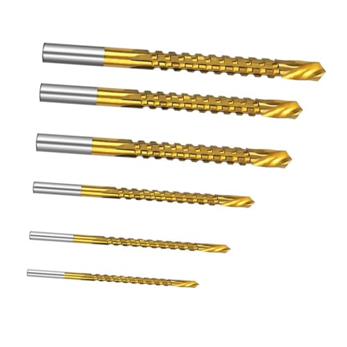HAMPPLIES 6 Stück Teiliges Spiralbohrer aus Hochgeschwindigkeitsstahl mit Gezahntem Schneidprofil Langlebig Vielseitig Einsetzbar für Metall und Holzbohrungen Kompatibel mit HAMPPLIES 6 Stück Teiliges Spiralbohrer aus Hochgeschwindigkeitsstahl mit Gezahntem Schneidprofil Langlebig Vielseitig Einsetzbar für Metall und Holzbohrungen Kompatibel mit von HAMPPLIES